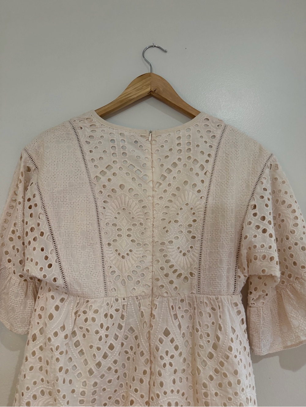 ROOLEE Falling for You Eyelet Dress Midi in Cream lined boho Size XS - Picture 10 of 14